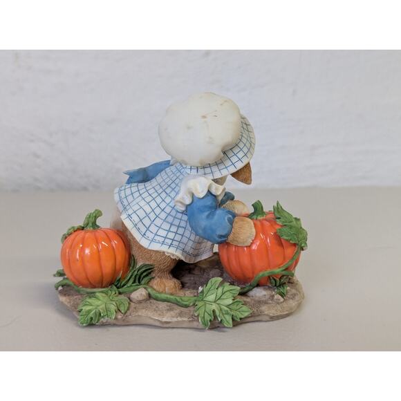 My Blushing Bunnies Love Grows a Bounty of Blessings Enesco Rabbit Figurine Fall - Picture 2 of 7